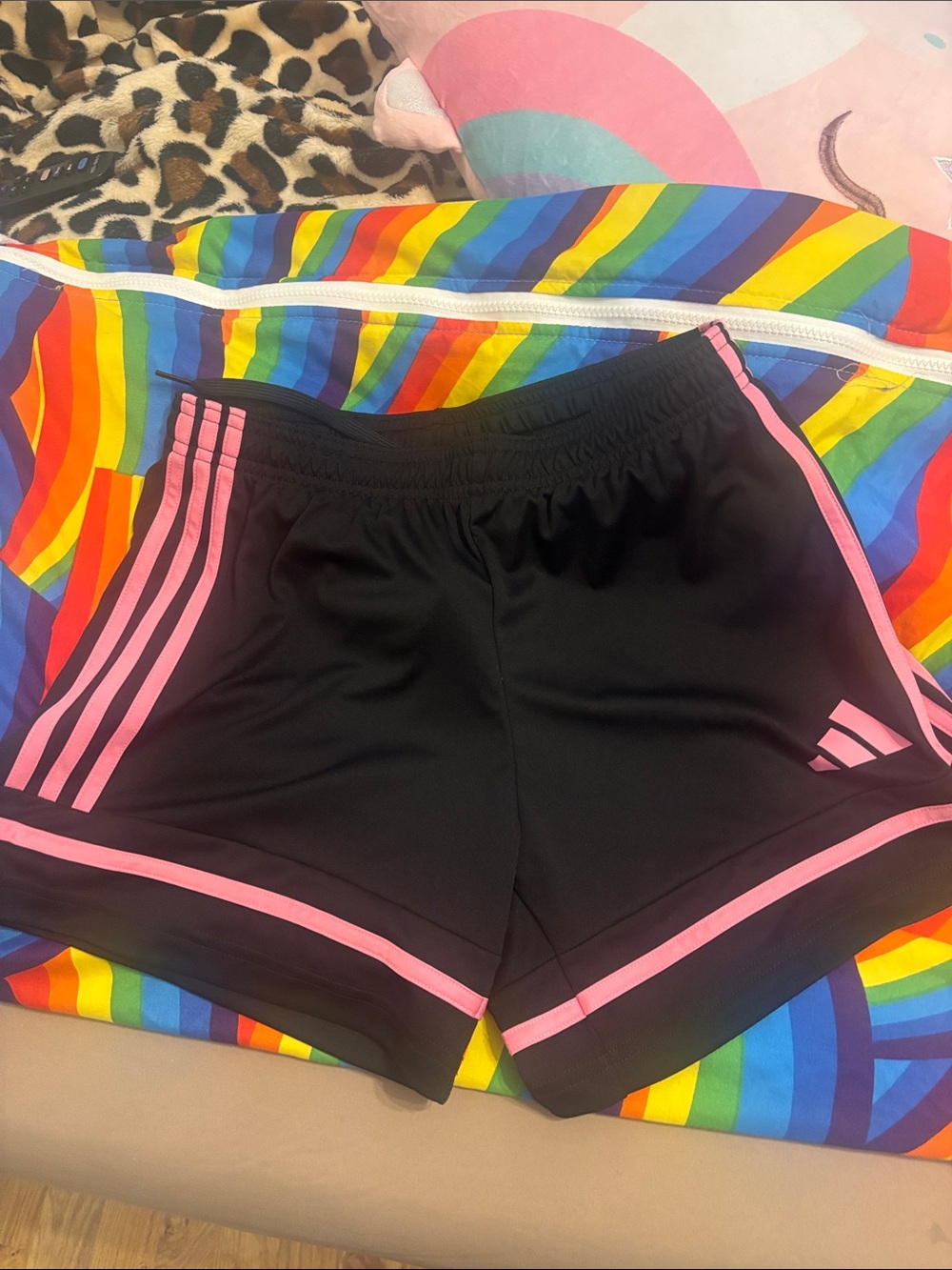 Black and Pink Athletic Shorts - Women